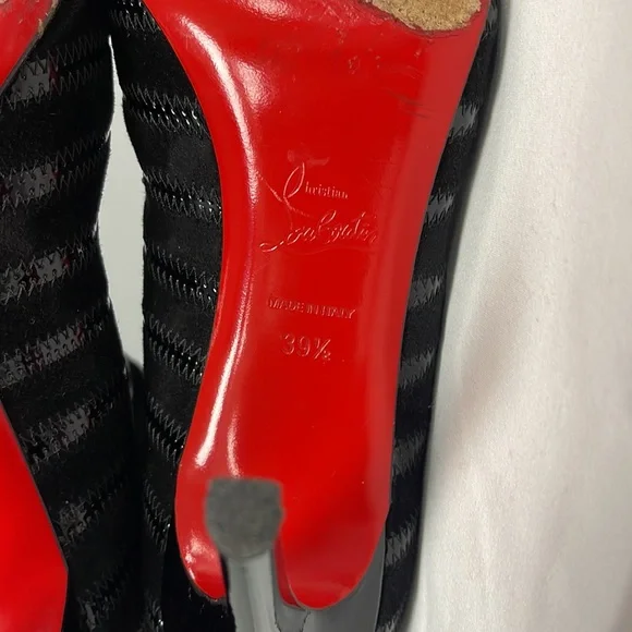 ❤️Authentic 🖤 Christian Louboutins mid calf Bootie - Picture 6 of 12